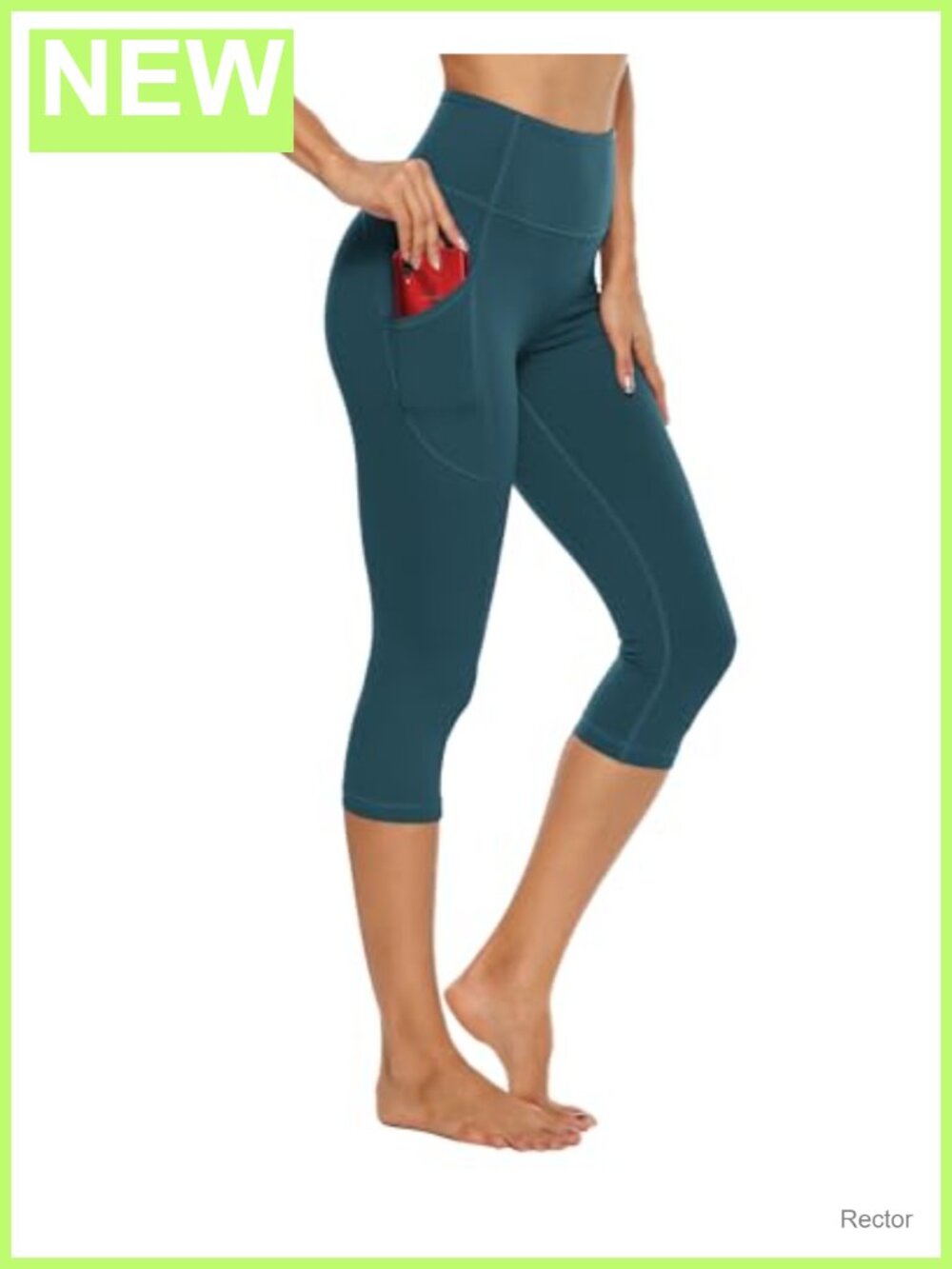 High Waisted Capri Yoga Leggings with Pockets